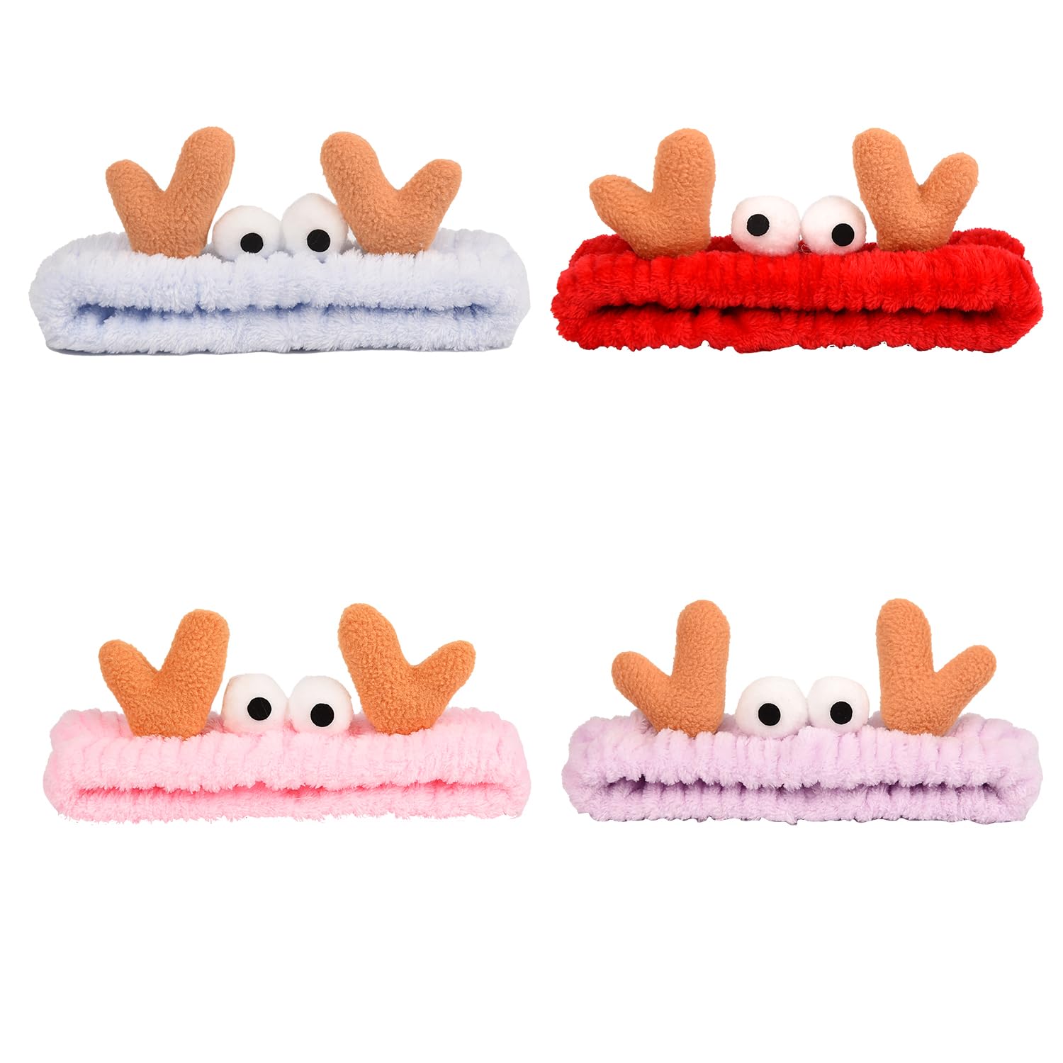 Sponsored Ad – 4Pcs Crab Plush Headband for Makeup, Spa, and Facial - Cute Hair Styling Accessories for Women and Girls - Elastic Animal Head Decoration for Washing Face, Skincare