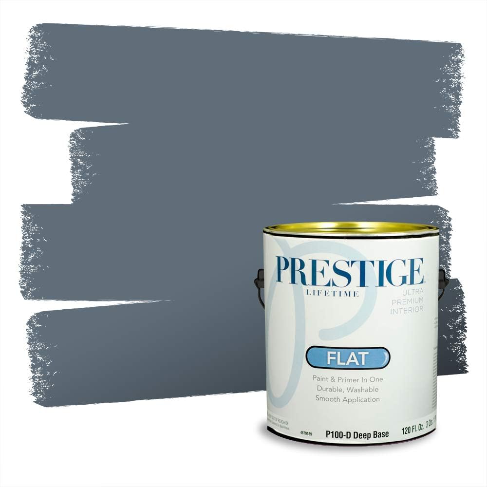 PRESTIGE Paints Exterior Paint and Primer In One, 1-Gallon, Flat, Comparable Match of Valspar* Clear Blue Sky*