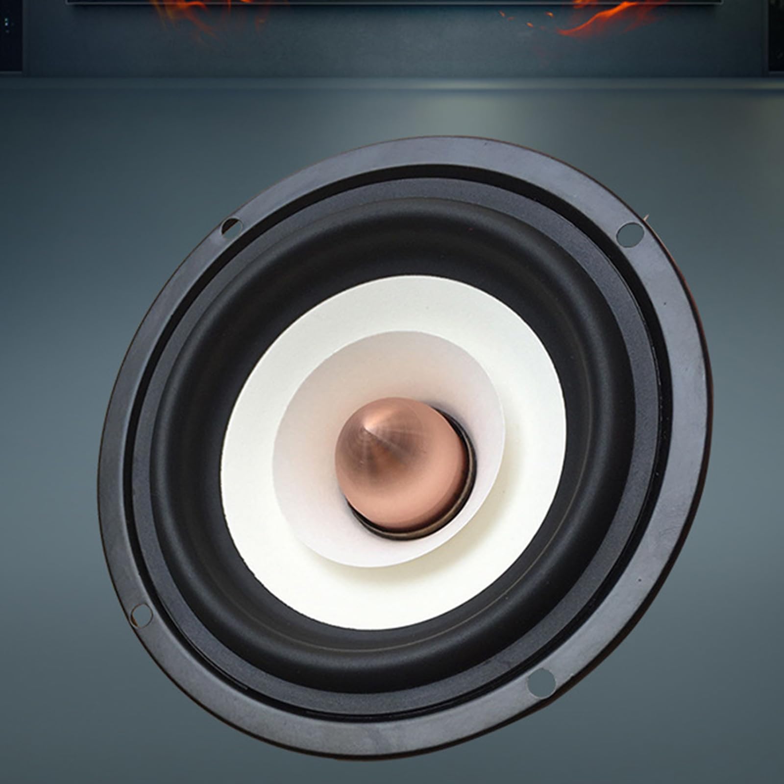 Haltbarkeit 4-Zoll Aluminium Tieftöner mit stilvollem Design für hervorragenden Klang, Verschiedene Musikanwendungen, geringe Verzerrungen, Aluminium Tieftöner
