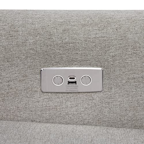 Babyletto Kiwi Electronic Power Recliner And Swivel Glider With Usb Port In Performance Grey Eco-Weave, Water Repellent & Stain Resistant, Greenguard Gold And Certipur-Us Certified #TOP5