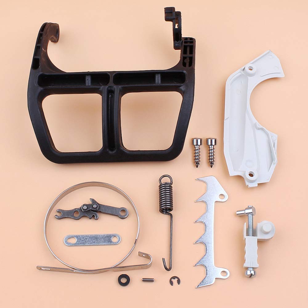 Kit de reparación del ajustador del tensor de la guía de la manija de la cubierta del freno compatible con las piezas de repuesto de la motosierra STIHL 017018 MS170 MS180