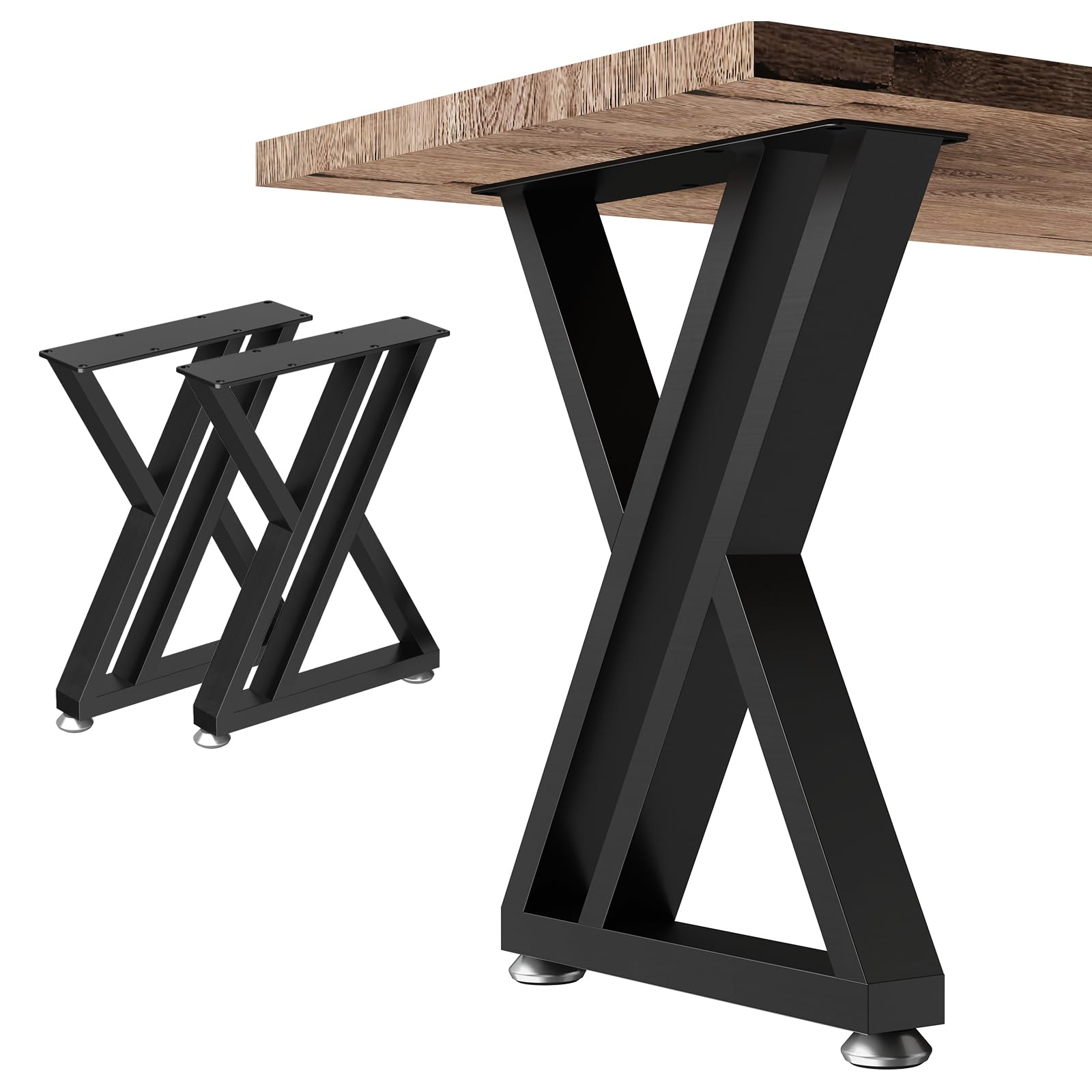 OUTBROS 2 Set Stuhlbeine Metall Y Form Tischgestell füße für Sitzbank | Outdoor DIY Tischbeine Bis 300kg für Couchtisch Sitzbank Schreibtisch Esstisch B30 x H41.5 cm