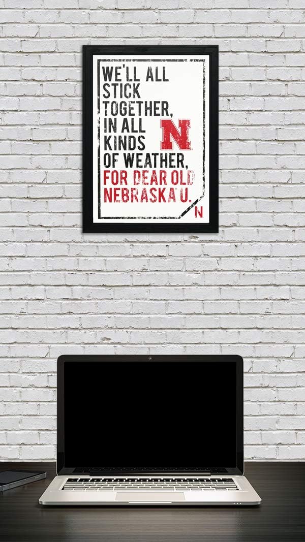 Officially Licensed Nebraska Blackshirts Football Poster Art Print - 13x19" (For Dear Old Nebraska)