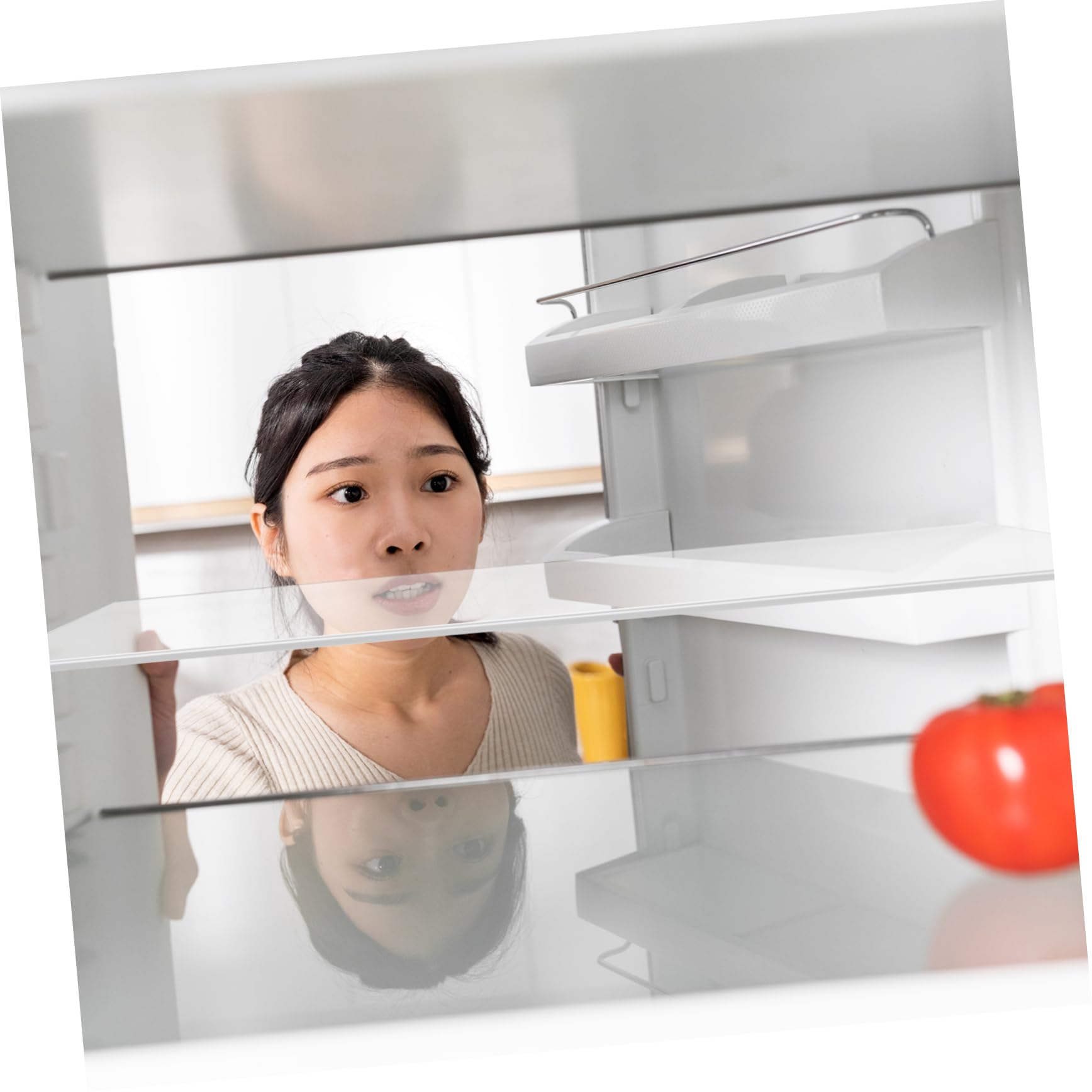 UKCOCO 1 Separador De Cristal Para Refrigerador, Estante Divisoria De Nevera, Organizador, Soporte Resistente y Fácil De Limpiar, Adecuado Para Cocina