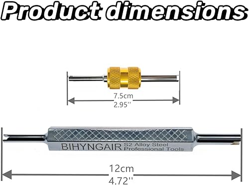 Miniatura 5 de BIHYNGAIR Kit de 52 núcleos de válvula de aire acondicionado de automóvil, núcleo de válvula Schrader AC, R12 R134a, vástago de válvula de neumático