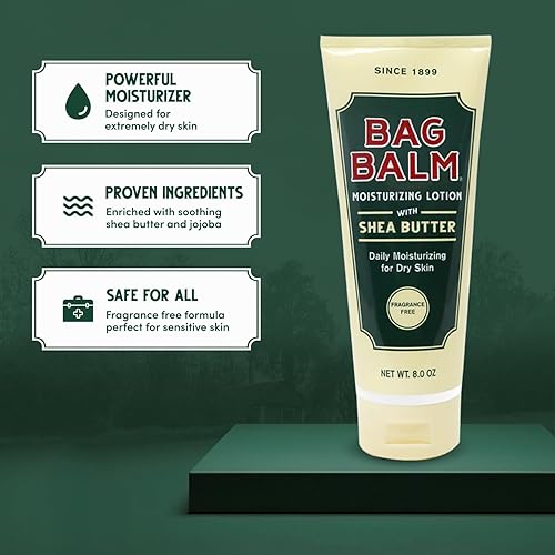 Miniatura 3 de Bag Balm Loción corporal hidratante con manteca de karité, hidratante diaria para piel seca  Paquete de 2 tubos de 8 onzas