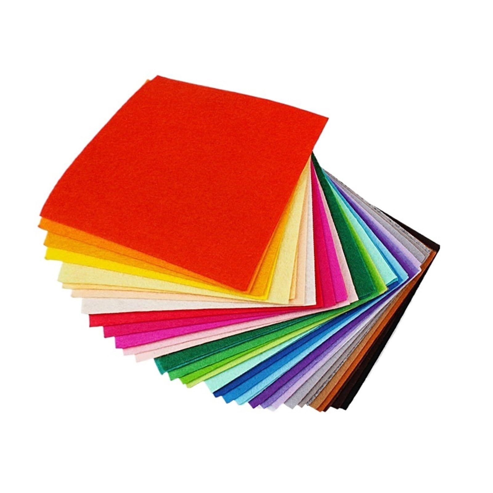 Gonmpjzr Color2 Felt Fabric Sheet, 20 Pcs Multicolor Squares 1Mm Nonwoven For Patchwork Sewing Diy Craft(Color2)