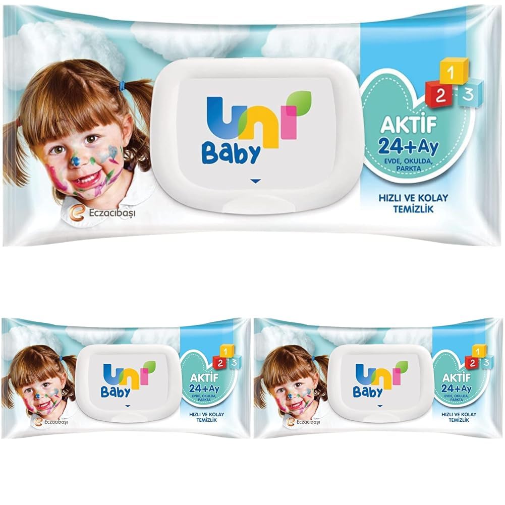 Uni Baby Aktif Islak Mendil 72 Yaprak 3lü paket