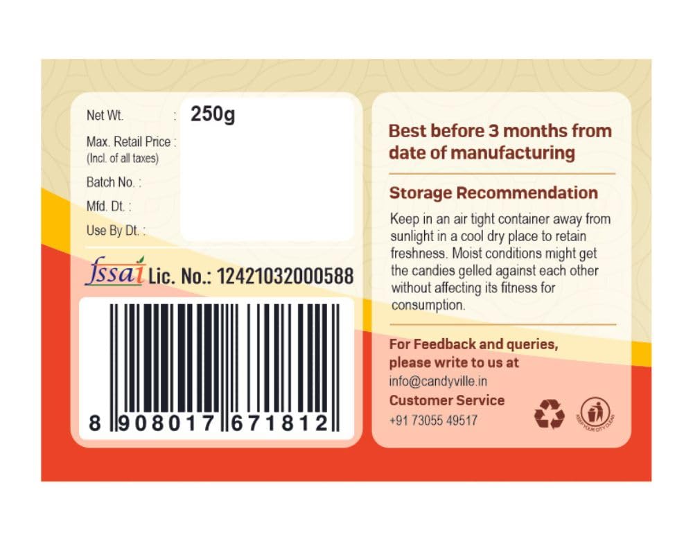 CandyVille Chopped Peanut Chikki (500 Gram - Pack Of 2 X 250G)|Chikki|Kadalai Mittai|Gazak|Traditional Sweets|Made With Jaggery|No Plastic Wrappers, 3