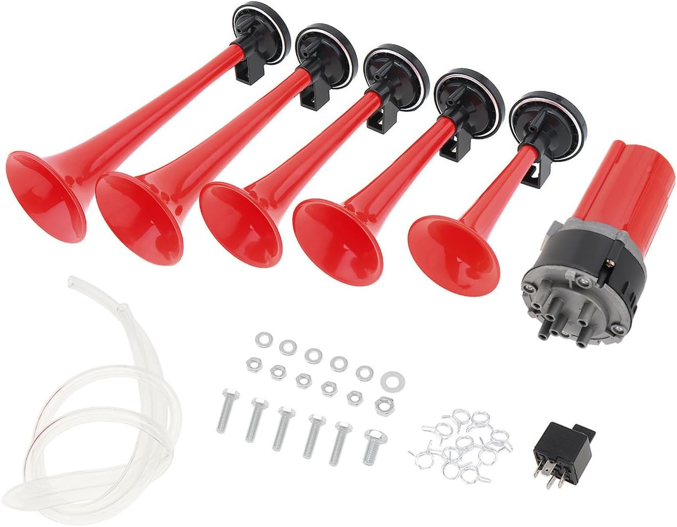 125db 12V 5 DIXIE Trumpet Musical Car Air Horn Dukes of Hazzard General Lee with Compressor for Auto Truck Boat Bus