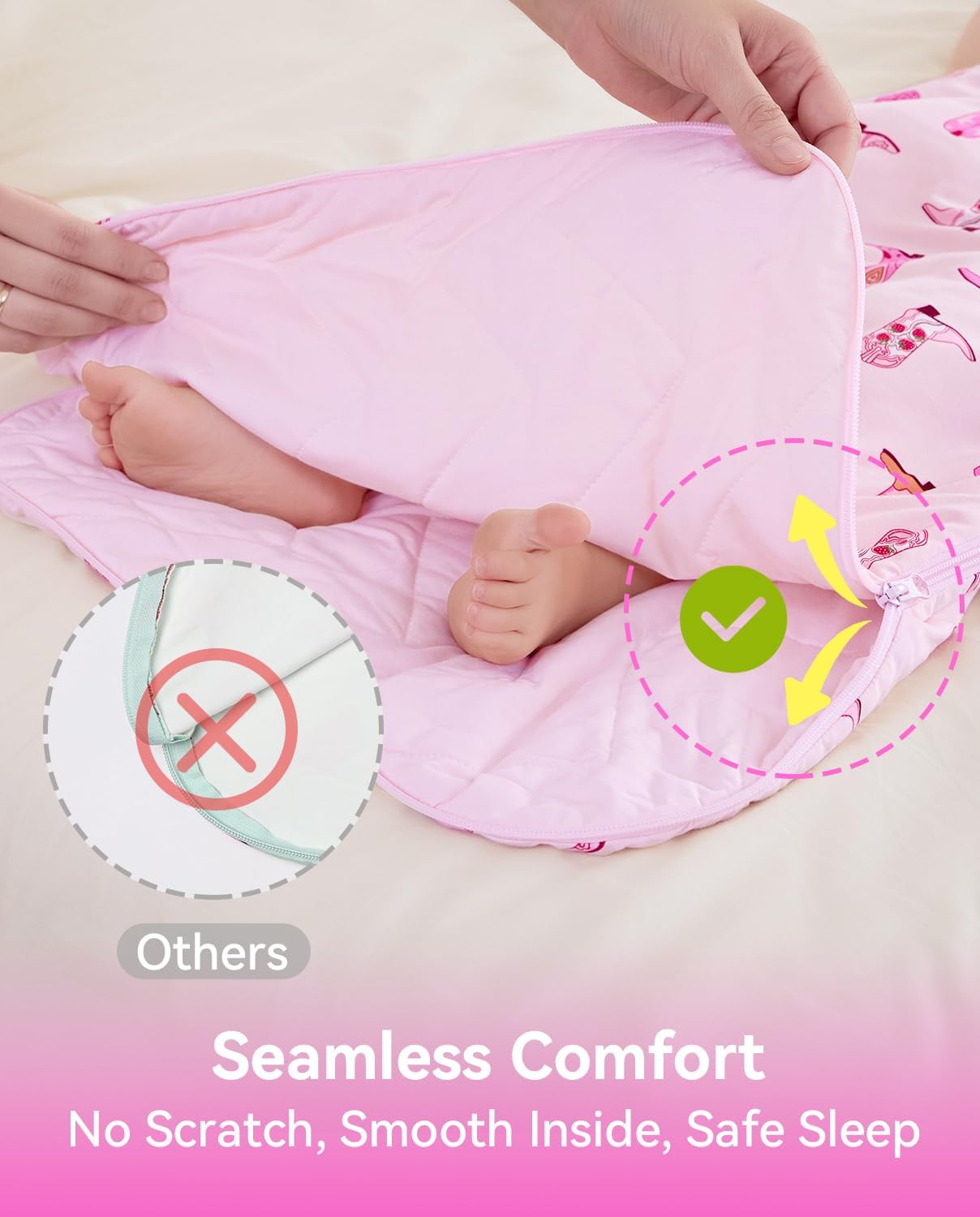 Rayon Made from bamboo viscose Sleep Sacks 0-36 Months 0.5 Tog Soft Toddler Sleeping Sack for newborn Babies 2-Way Zipper