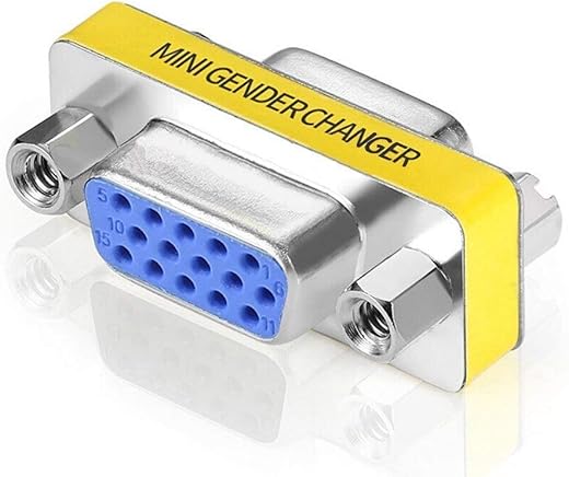 FEDUS VGA Jointer Couple Joiner Extender 15 Pin Female to Female Coupler Cable Extender Female Both Side Female to Female Gender Changer