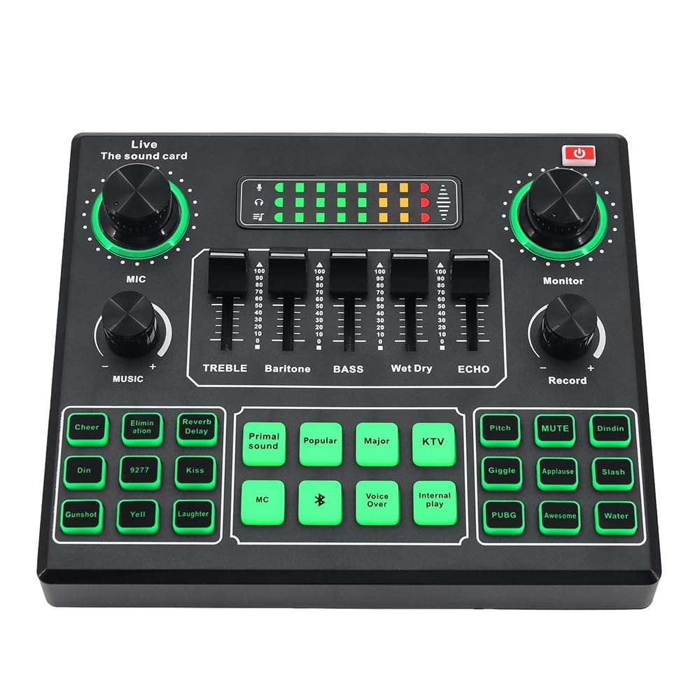 DJ-Controller, Live-Soundkarte, professionelle Aufnahme, tragbarer Mixer, Sound, Live-Übertragung, Soundkarte