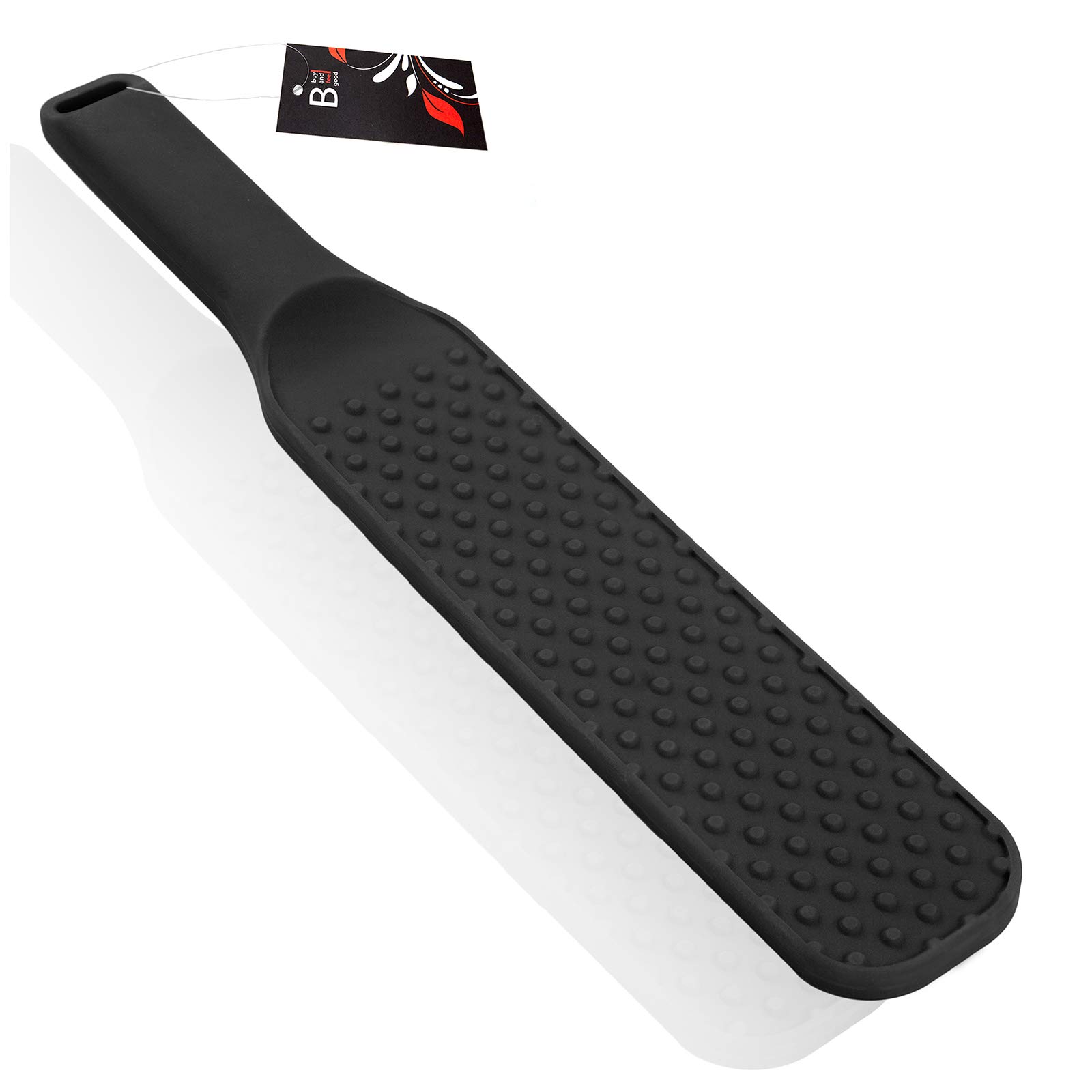 “Dolor Emocionante” - Slaps De Silicona De 35,0 Cm De Tamaño Grandes Fabricados En Silicona Premium De/Pala O Látigo Erótico En Color Negro