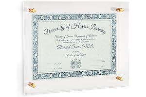 (11" x 14") Floating Picture Frame Acrylic Wall Mount Display