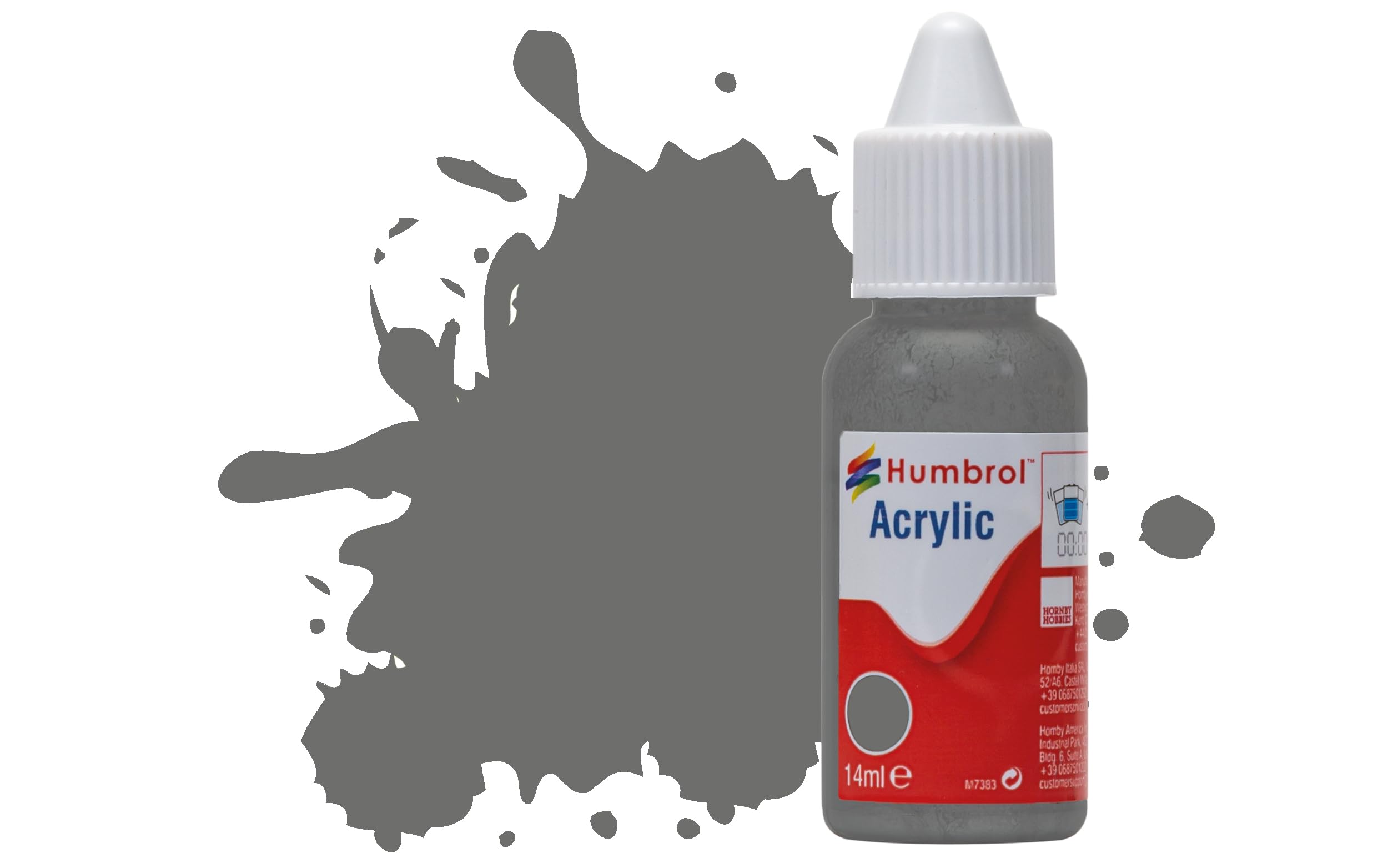 Humbrol Model Paint - DB0246 No 246 RLM 75 Grauviolett - Matt (14ml), Acrylic Paints for Models, Plastic, Metal, Wood, Glass, Ceramics and More, Acrylic Touch Up Coat - Hobby Bottle for Craft Kits