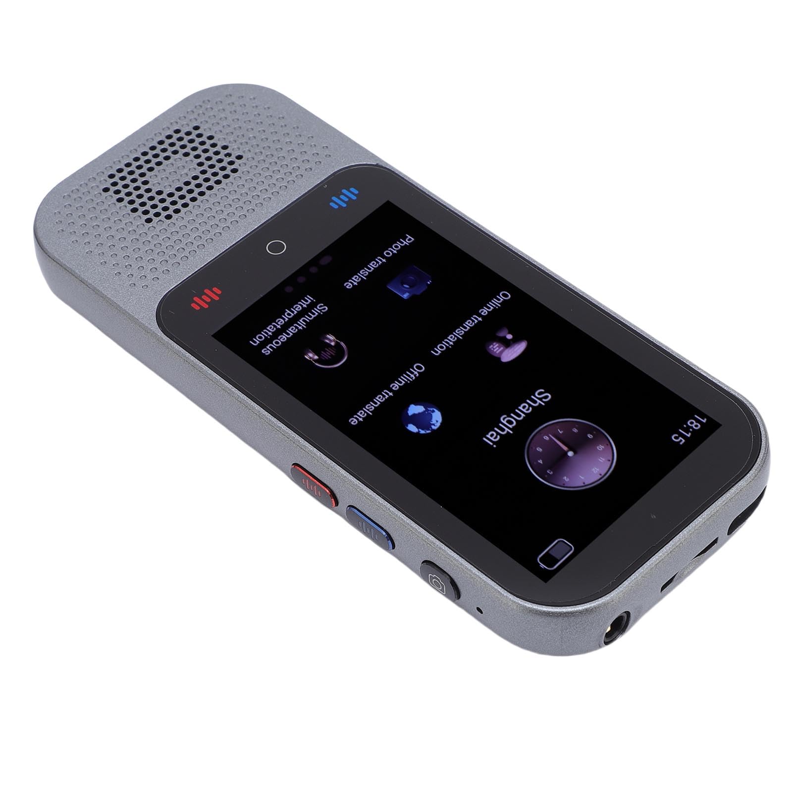 KI-Sprachübersetzer, 138 Sprachen, 3,0-Zoll-Touchscreen mit Mikrofon mit Geräuschunterdrückung und MP3-Wiedergabe, Ideal für Reisen