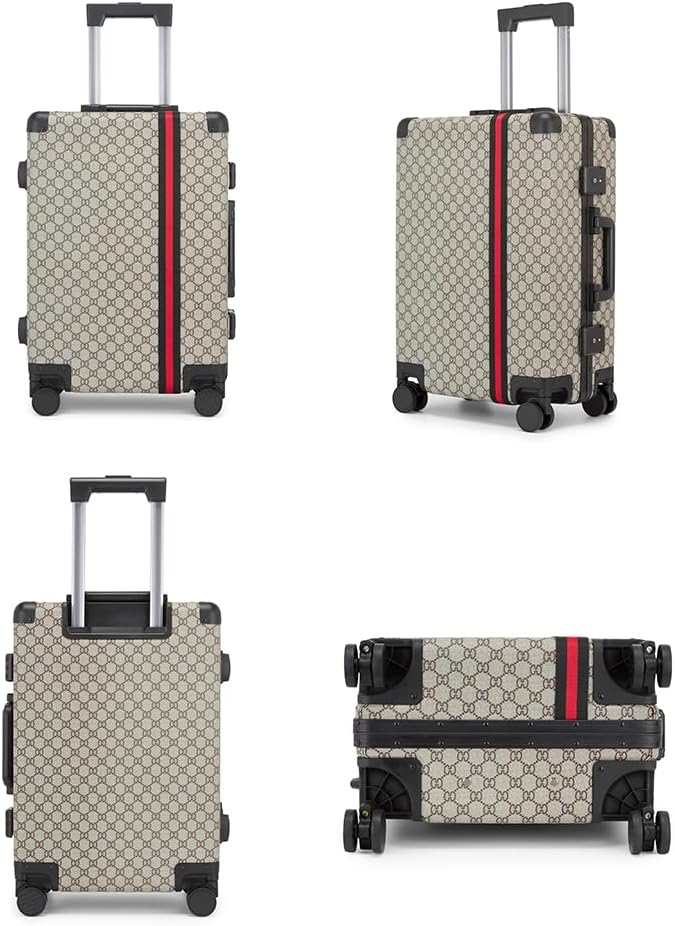 VH&GRED Fashionable & Durable Leather Suitcase - Lightweight Large Travel Luggage for Women with 4 Spinner Wheels, TSA Lock, Water-Resistant Elegant Design