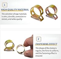 Vista 3 de BELOMI Kit Surtido de 100 Piezas de Abrazaderas de Manguera de Resorte, Abrazadera de Manguera de Vacío de Silicona para Línea de Combustible