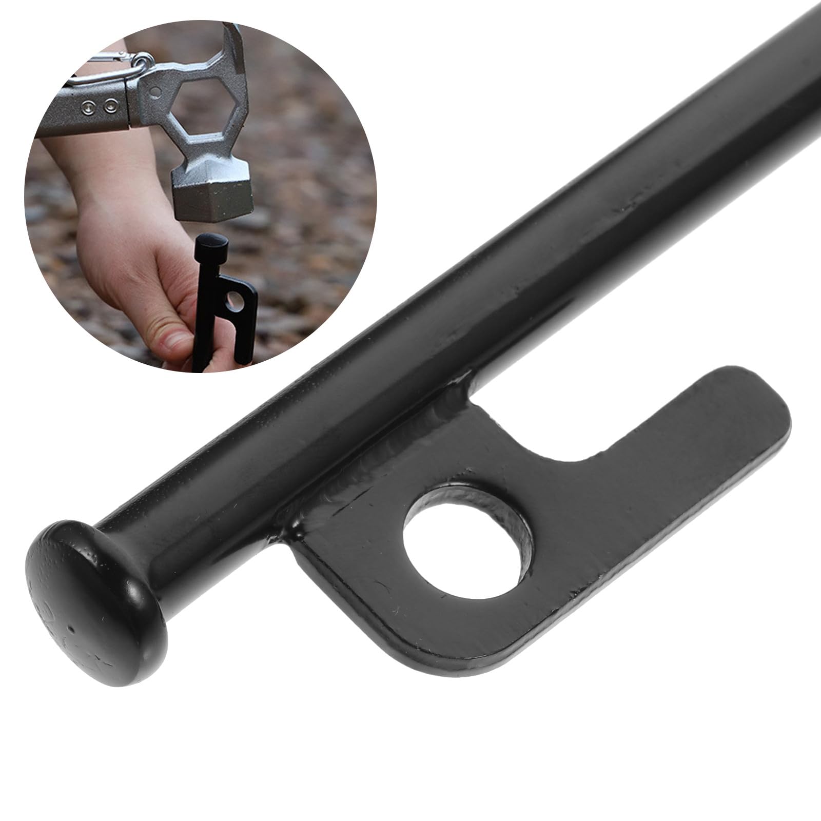 Ciieeo 4 Piquets de Tente en Acier Robustes 40cm pour Camping Extérieur, Faciles à Retirer, Accessoires Indispensables pour Tentes et Auvents