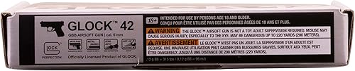 Miniatura 13 de Elite Force Glock G42 Sub-Compact GBB Blowback 6 mm BB Pistola de airsoft, color negro