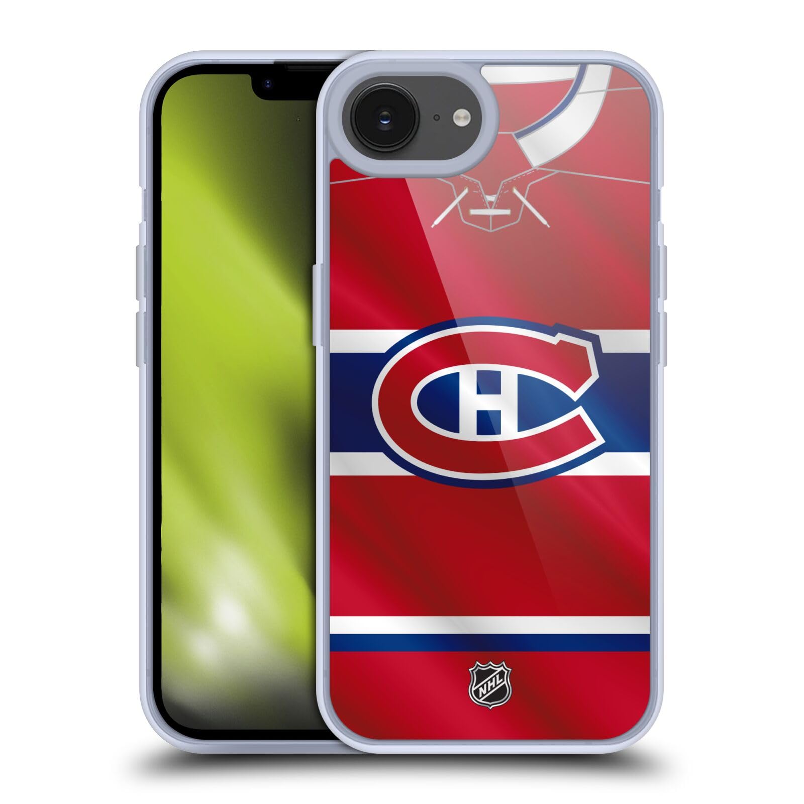 Head Case Designs Officially Licensed NHL Jersey Montreal Canadiens Gel Case [Military Grade Protection] Compatible with Apple iPhone 16e and