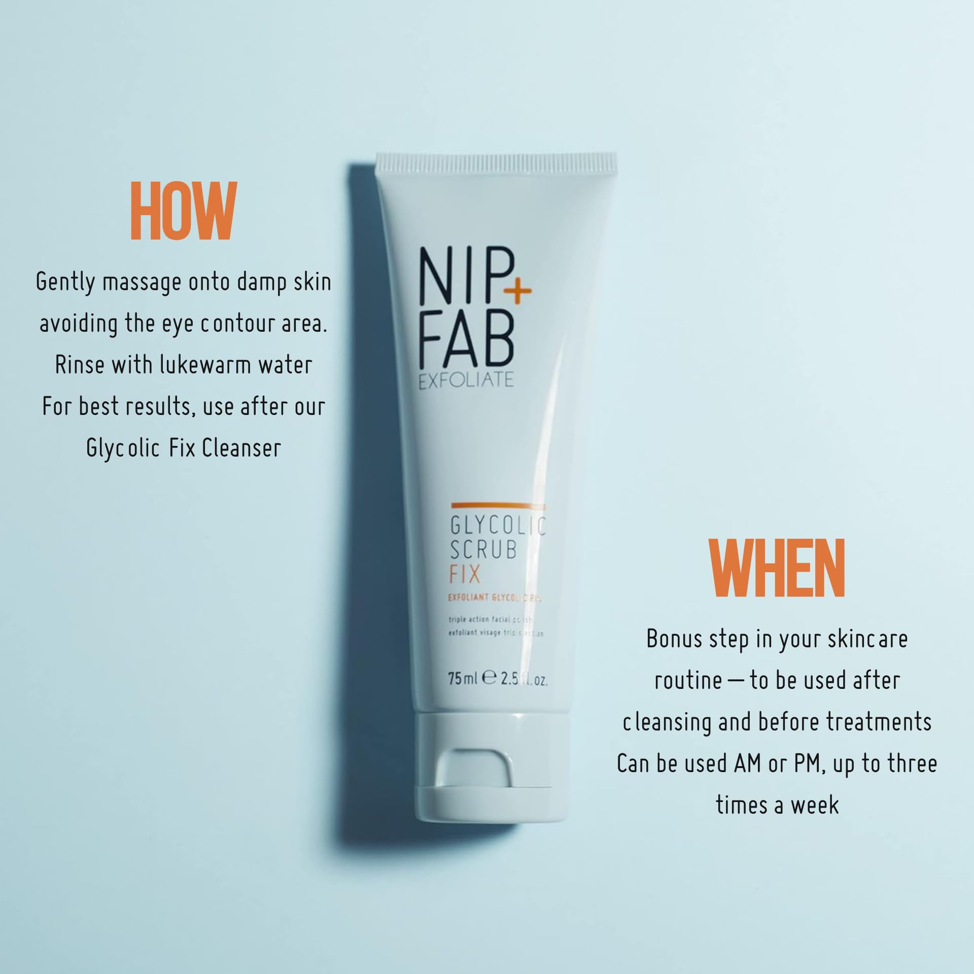 Nip + Fab Glycolic Fix Scrub – Peeling Złuszczający z Kwasem Glikolowym i Salicylowym, Dla Promiennej, Gładkiej i Oczyszczonej Skóry