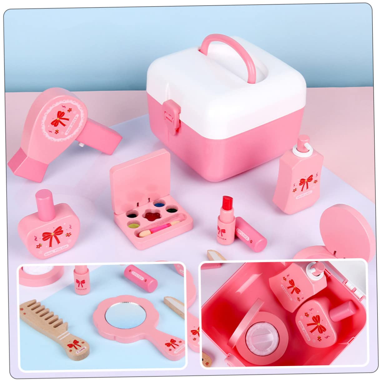 HANABASS 1 set Trucco per Kit Make Up Portatile e Sicuro e Giocattoli Creativi per Ragazzi e Ragazze per Giochi Ruolo e Decorazioni