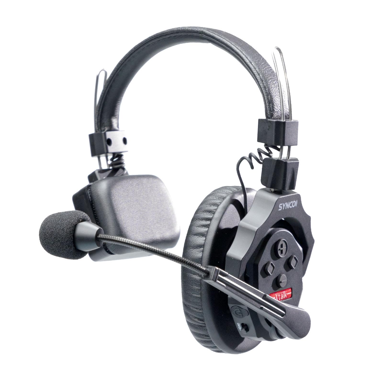 SYNCO XTalk X2 kabelloses Headset Intercom System,2.4 GHz Vollduplex 350 M/1148 FT Echtzeit-Monitoring,20 Stunden Akkulaufzeit,Telefon-Headsets für die Teamkommunikation zwischen 2 Personen