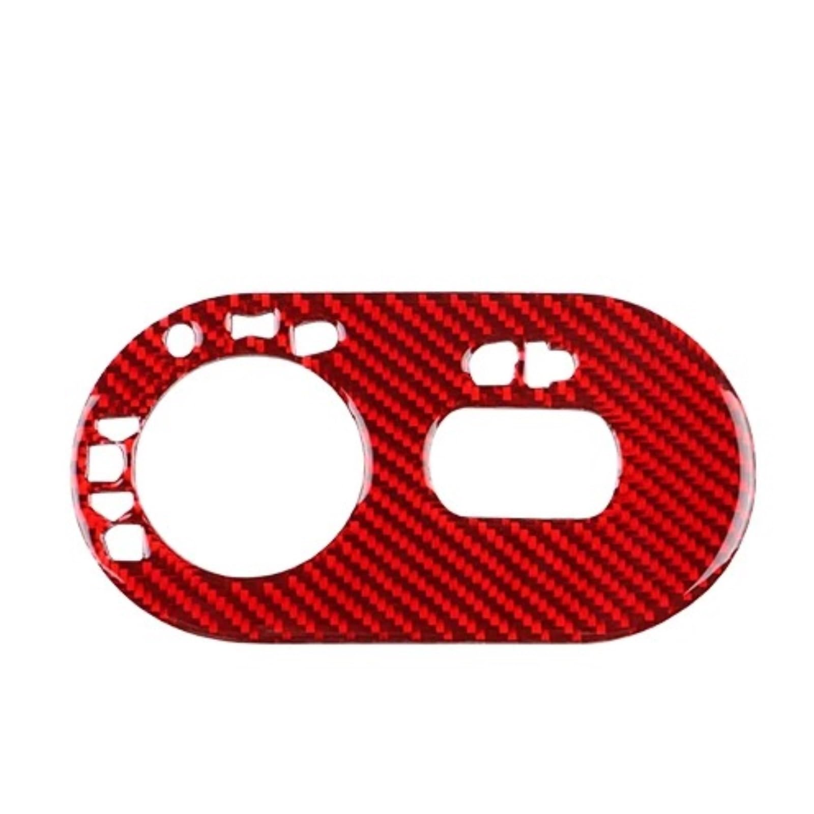 Interior Trim for Seat for Ibiza 6l 2003 2004 2005 2006 2007 2008 Real Soft Carbon Fiber Sticker LHD Car Headlight Switch Frame Panel Accessories Auto Central Inner(Red Carbon)