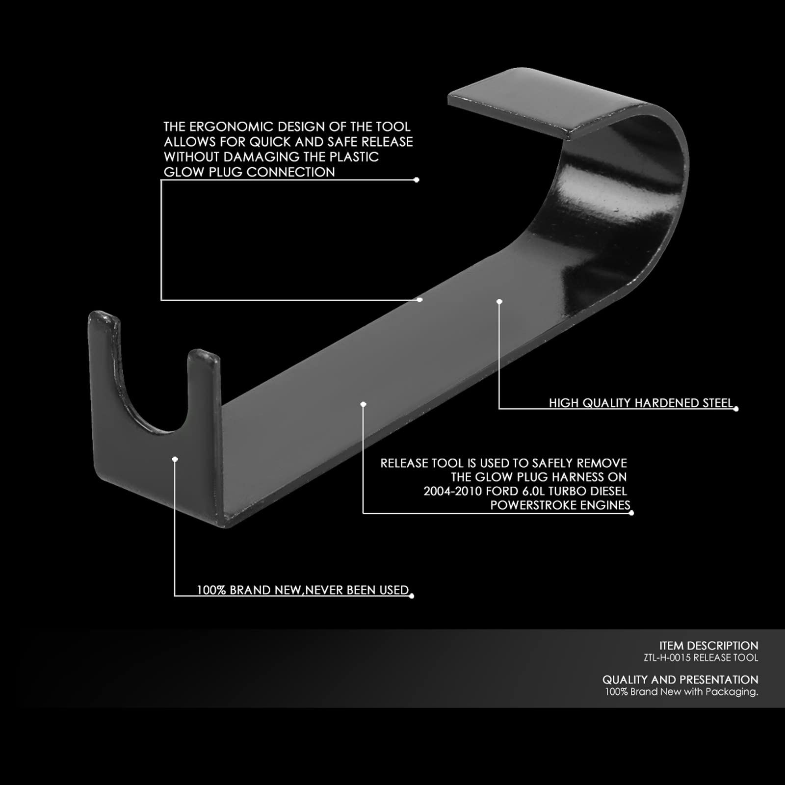 DNA Motoring ZTL-H-0015 Glow Plug Harness Removal Puller Release Tool Compatible With 04-10 Ford Powerstroke 6.0 Engines