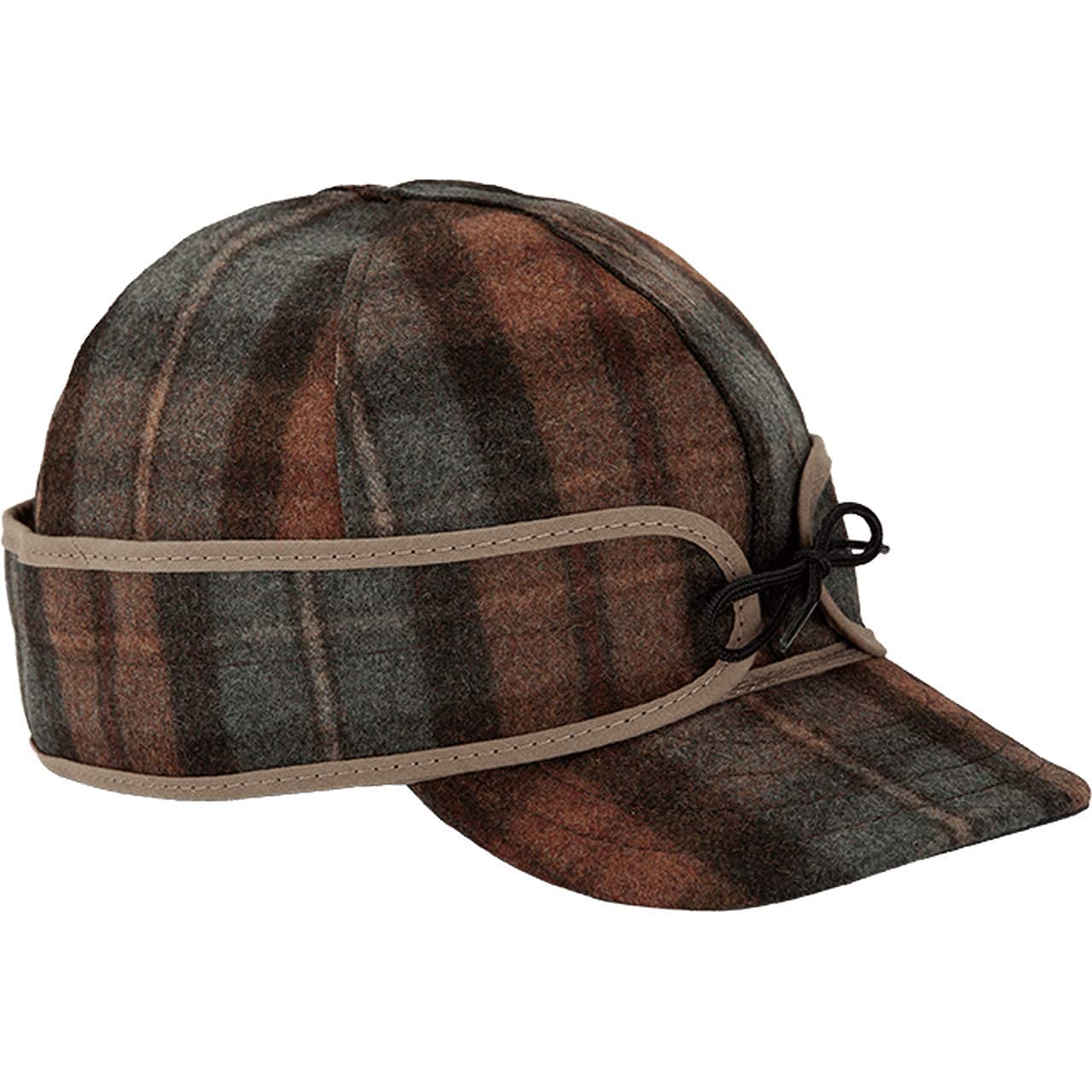Stormy Kromer The Original Cap, Wool Blend Hat, Winter Warm Outdoor Cap for Men & Women, with Cotton Flannel Lining, Earflaps, Classic Cold Weather Gift, Partridge Plaid, 7