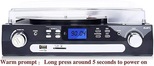 Miniatura 6 de DIGITNOW Tocadiscos Bluetooth con altavoces estéreo, tocadiscos para vinilo a MP3 con reproducción de cassette, radio AMFM, control remoto,