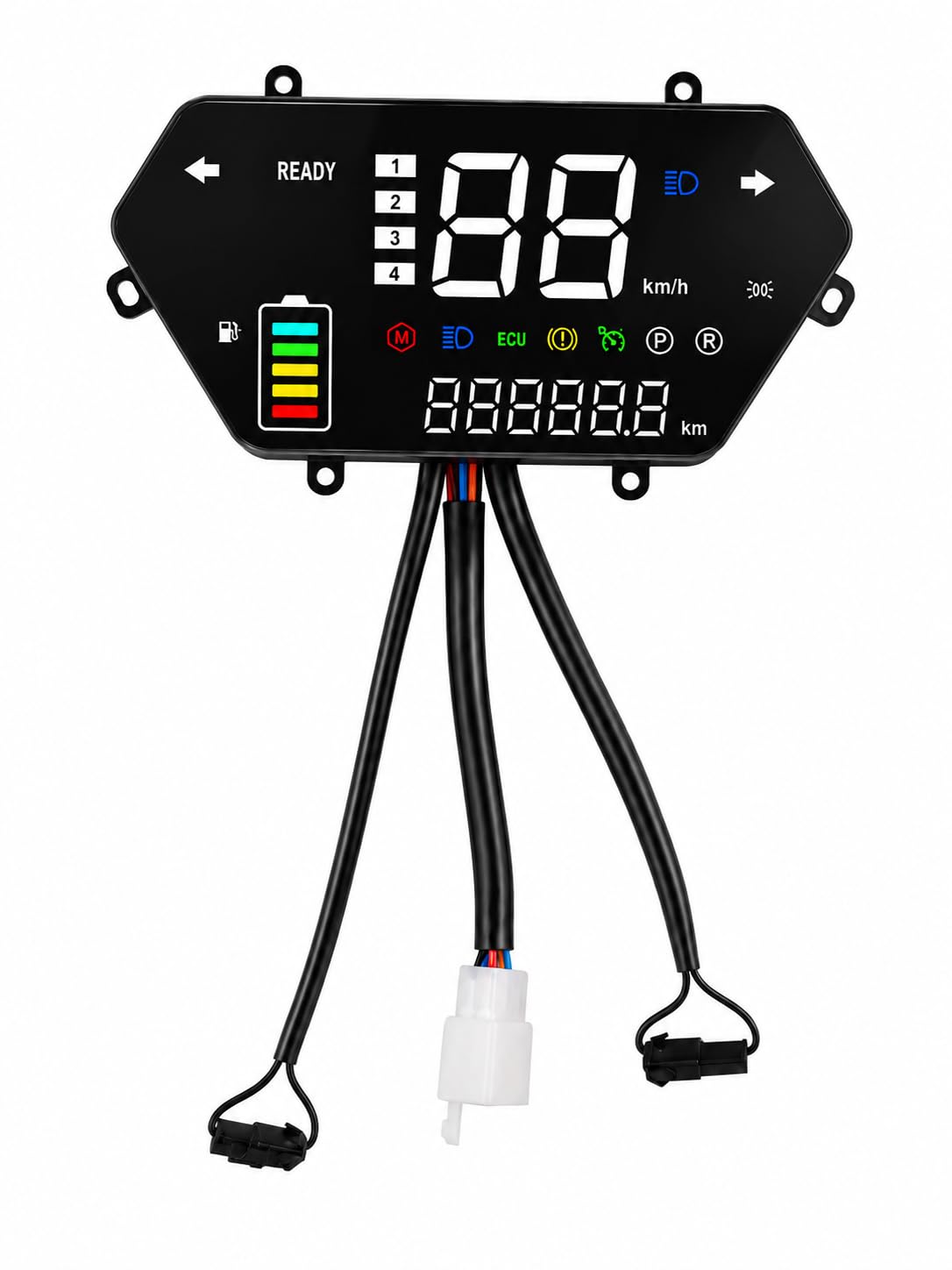 Rock World Digital LED Speedometer Display Meter Compatible with Electric Scooter, E-Bike, EV Scooty & E-Rickshaw | Universal Dashboard Meter | 24V-72V-picture-12