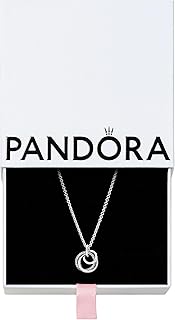 Family Always Encircled Pendant Necklace - Adjustable Necklace with Lobster Clasp - Gift for Her - Sterling Silver & Cubic Zirconia - With Gift Box - 23.6"
