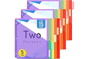 Forvencer Pocket Dividers: 15+5 Premium Quality Dividers for 3-Ring Binders