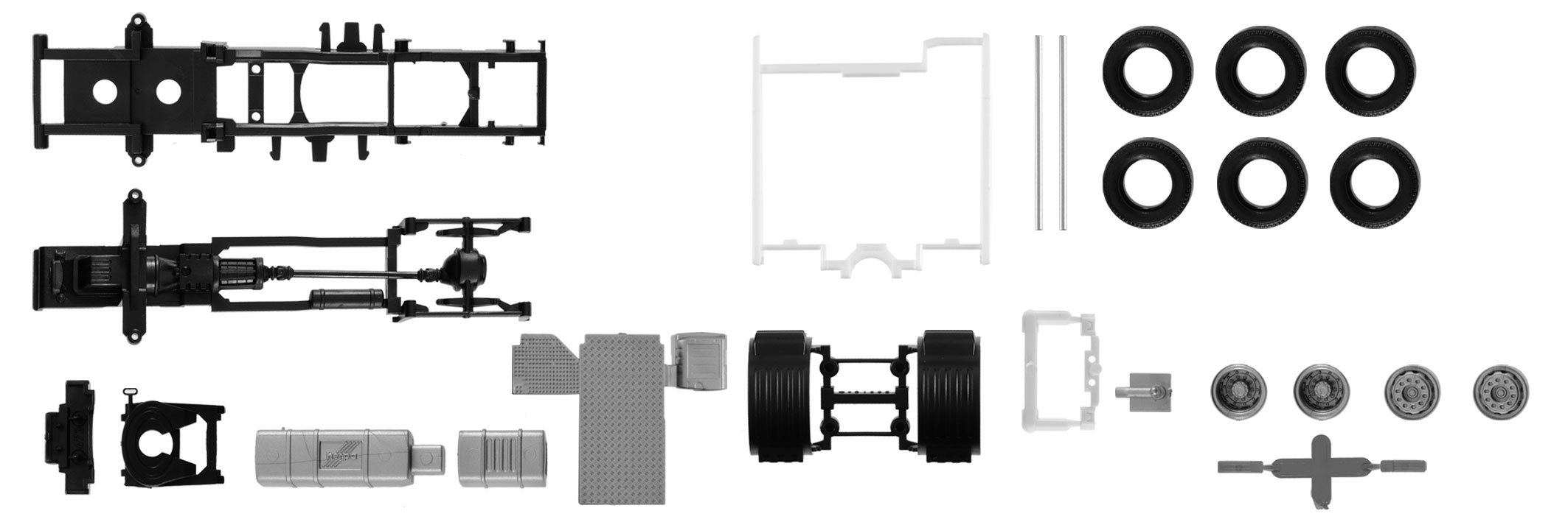 herpa 084635 - Vehicle, chassis TS Scania CS 20 with chassis cover