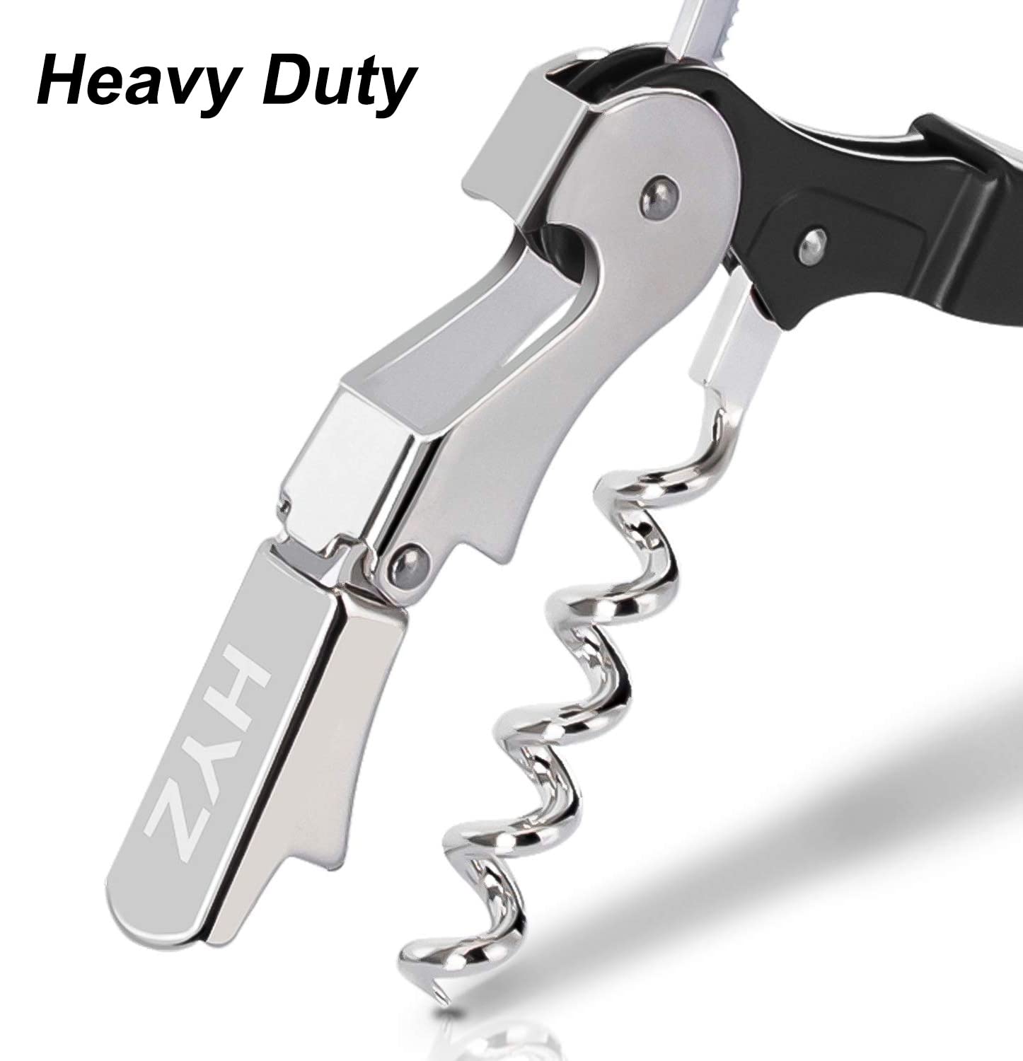 Tire-bouchon Serveur Hibou En Acier Inoxydable - Double Charnière - Décapsuleur Et Ouvre-boîte Inclus - Longueur 13,6 Cm