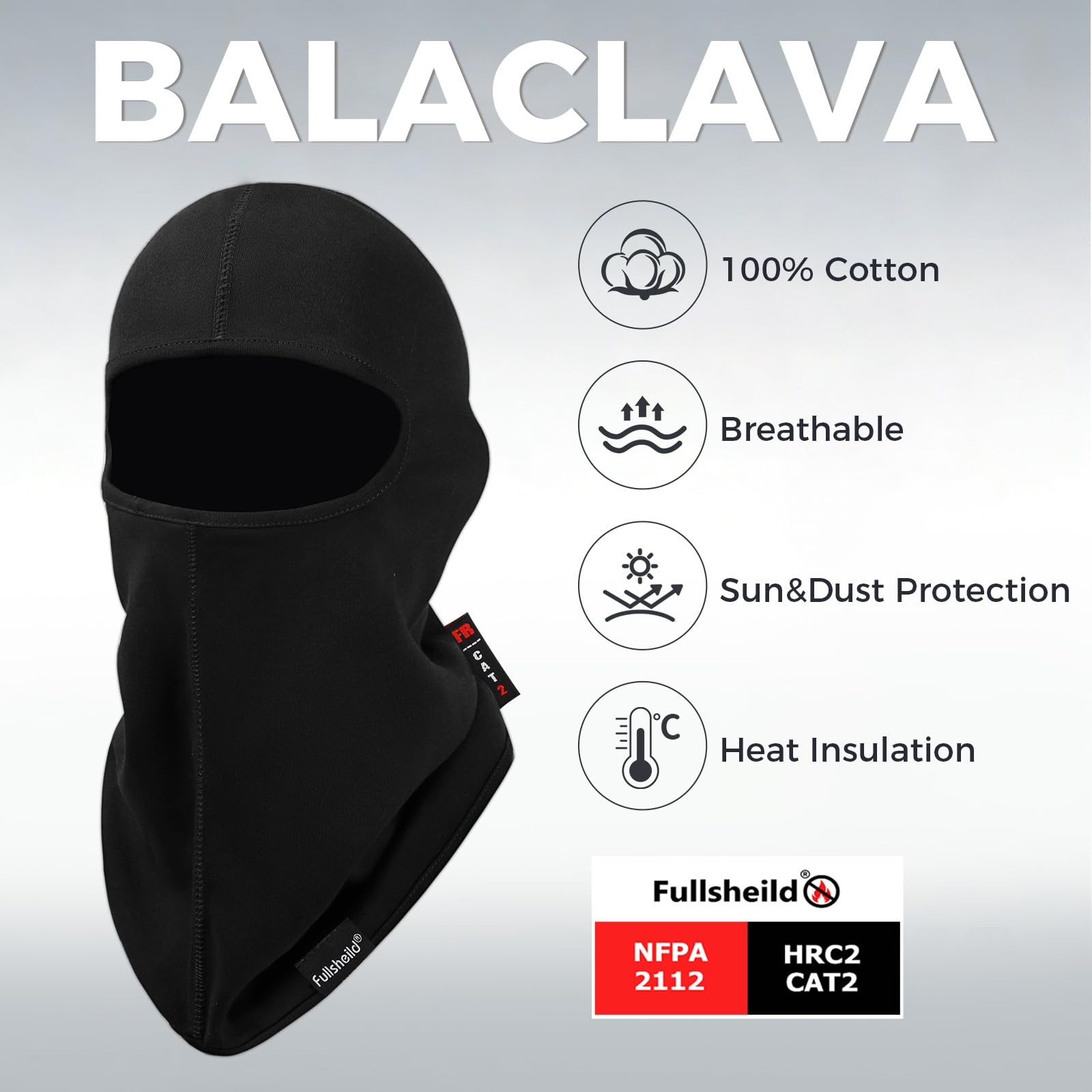 Fullsheild FR NFPA2112, odporna na ogień, kominiarka, NFPA2112, osłona do spawania, polowania, wojskowa, rozmiar uniwersalny