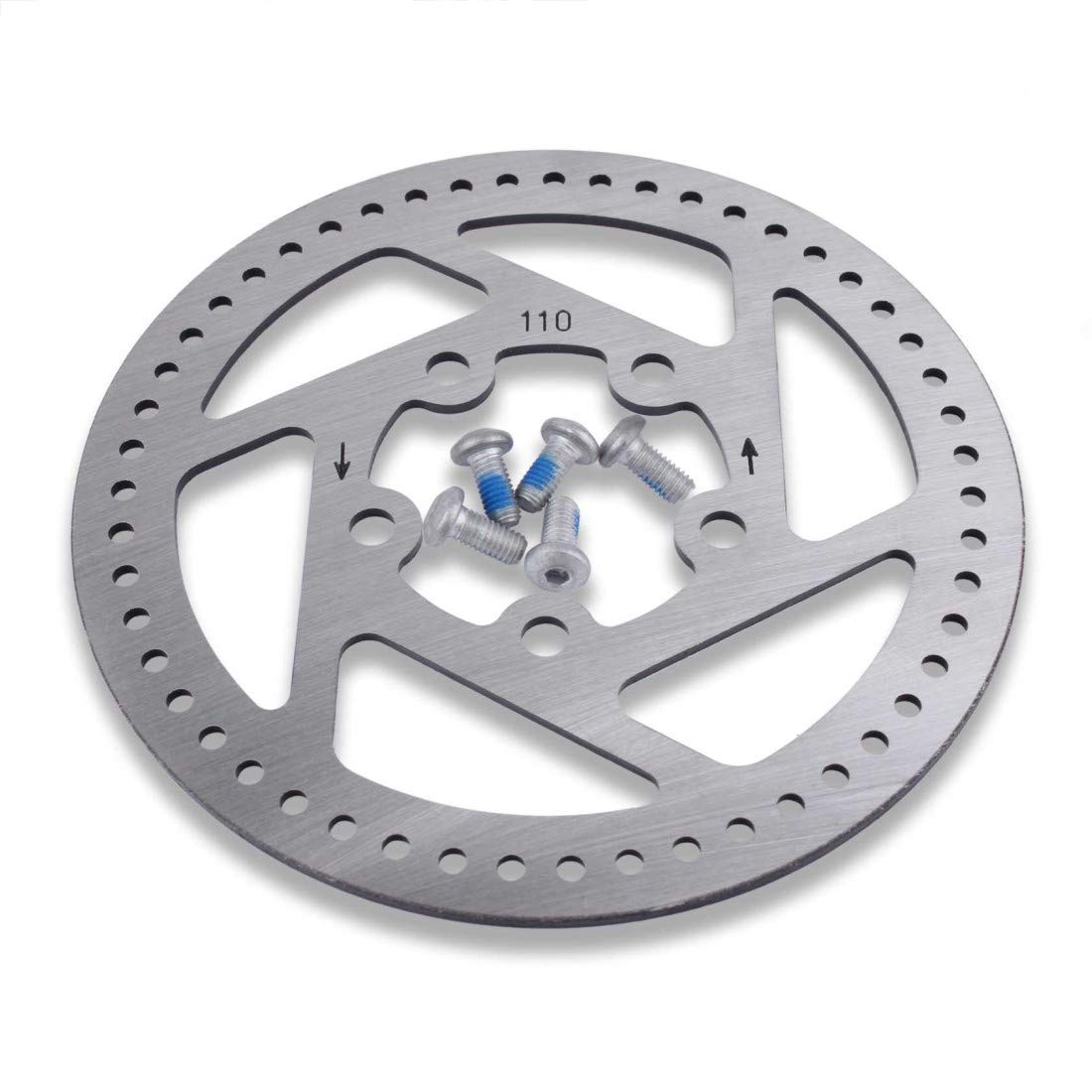 Yungeln Brake Disc Pad Compatible with M365 /1S Electric Scooter Replacement Parts 110mm/4.3inch Diameter with 5 mounting Holes Stainless