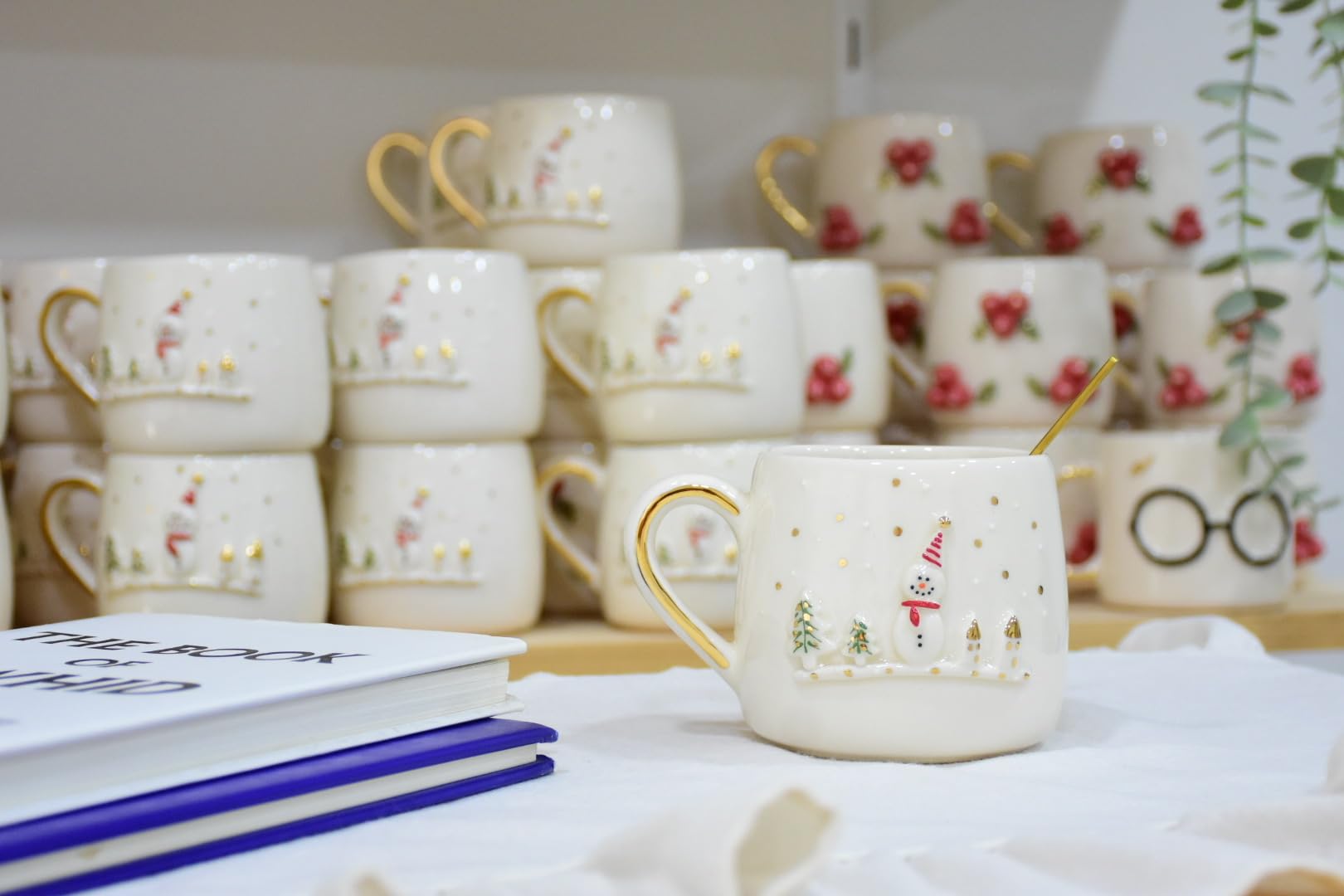 【100個セット】クリスマス サンタ＆スノーマン 陶器カップ 業務用 Amazon.com: Enjoy Ceramic Art Snowman Mug - Ceramic Christmas