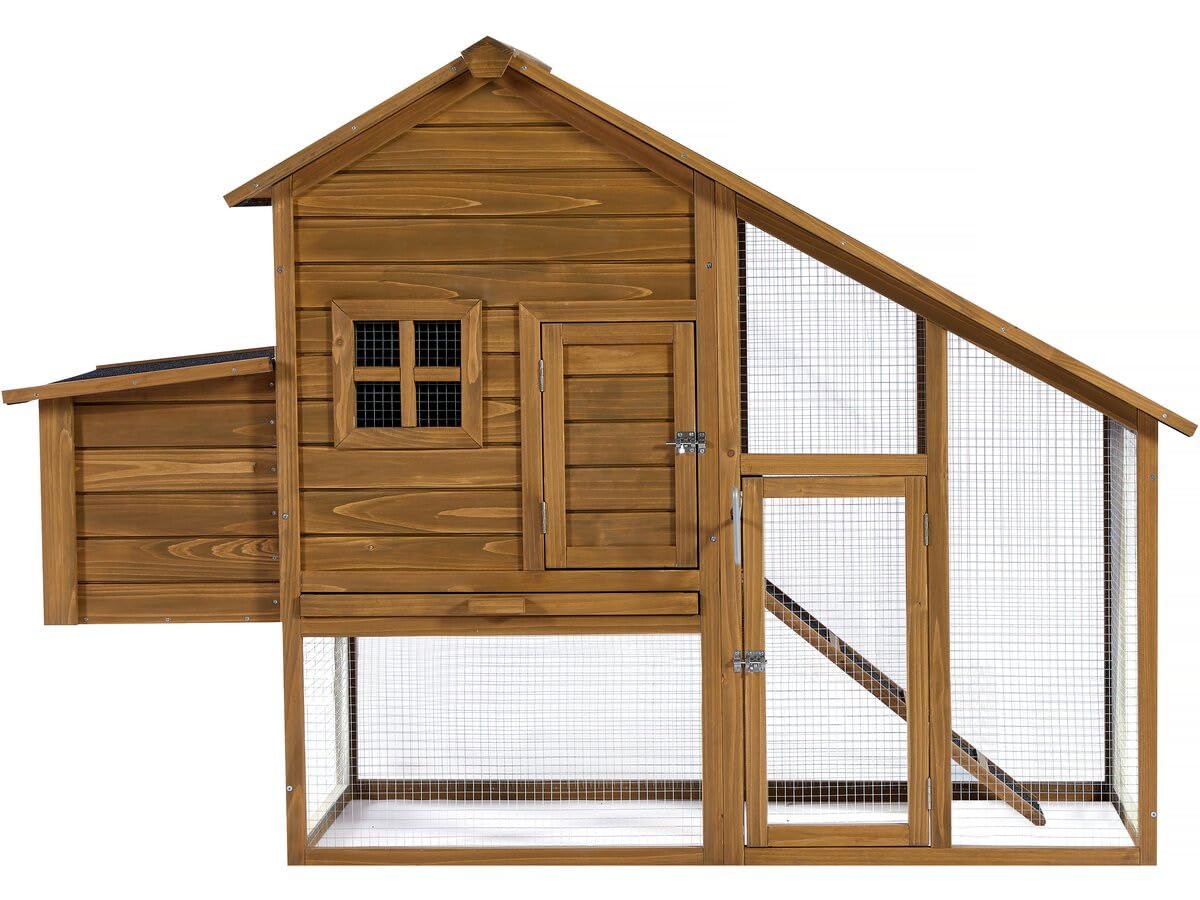 Poulailler Princesse avec pondoir en Bois - 4 Poules - Marron