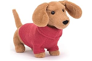 Jellycat Sweater Sausage Dachshund Wiener Dog Plush