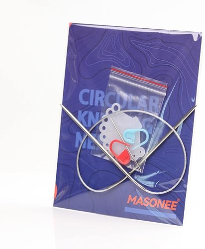 Miniatura 2 de Agujas de tejer circulares de acero inoxidable, tamaño 2, 16 pulgadas de longitud, aguja circular para proyectos hechos a mano, tejido de bricolaje,