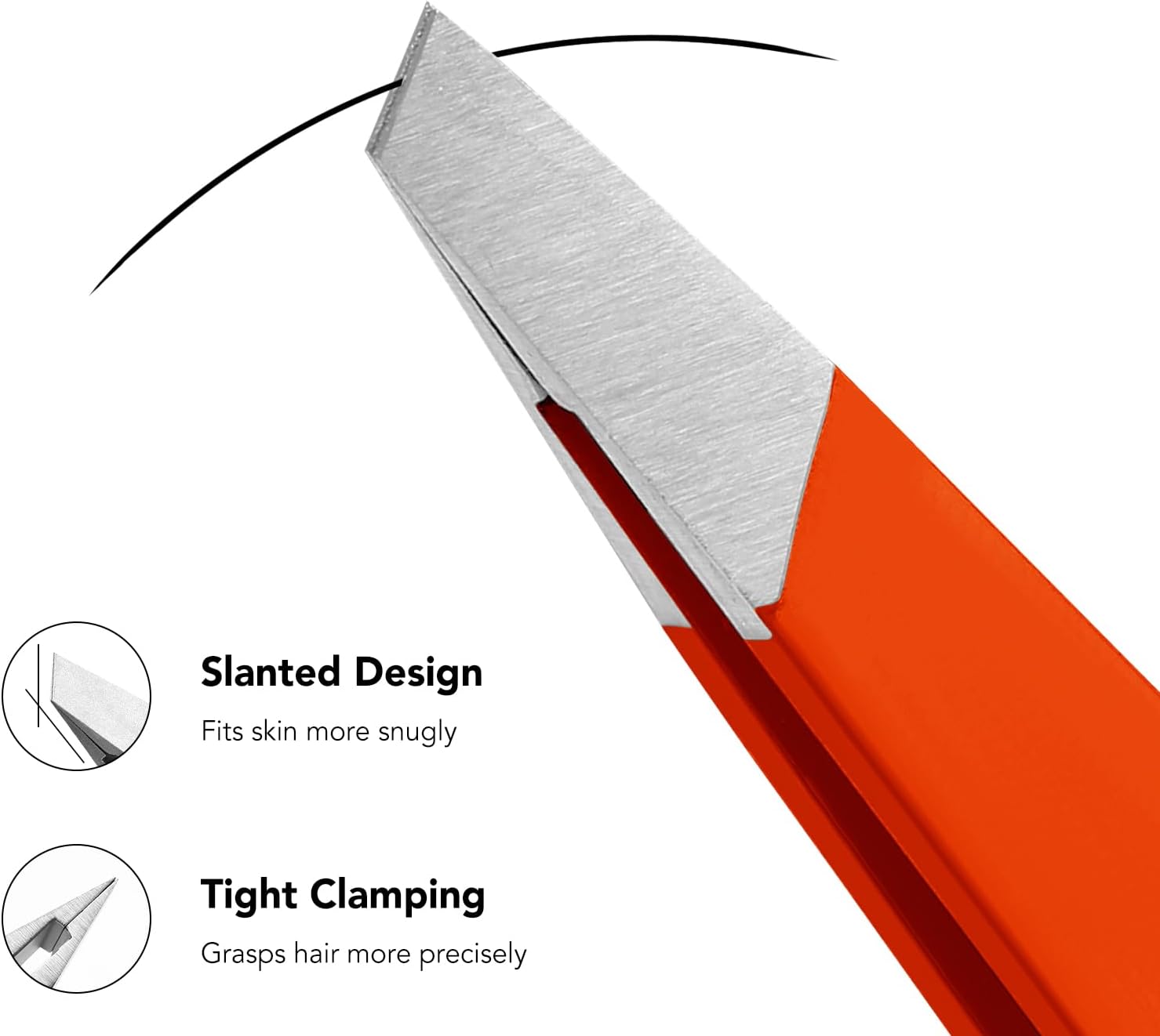 Professional Slant Tweezers, High Precision For Facial Hair Removal