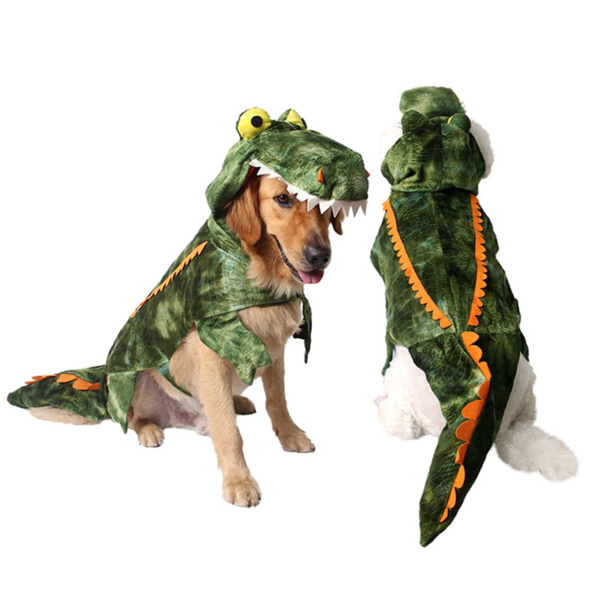 minkissy Disfraces para perro, ropa de perro, disfraz de perro de Halloween, disfraz de cocodrilo para mascotas, ropa de Halloween, disfraz de cosplay, ropa de perro grande