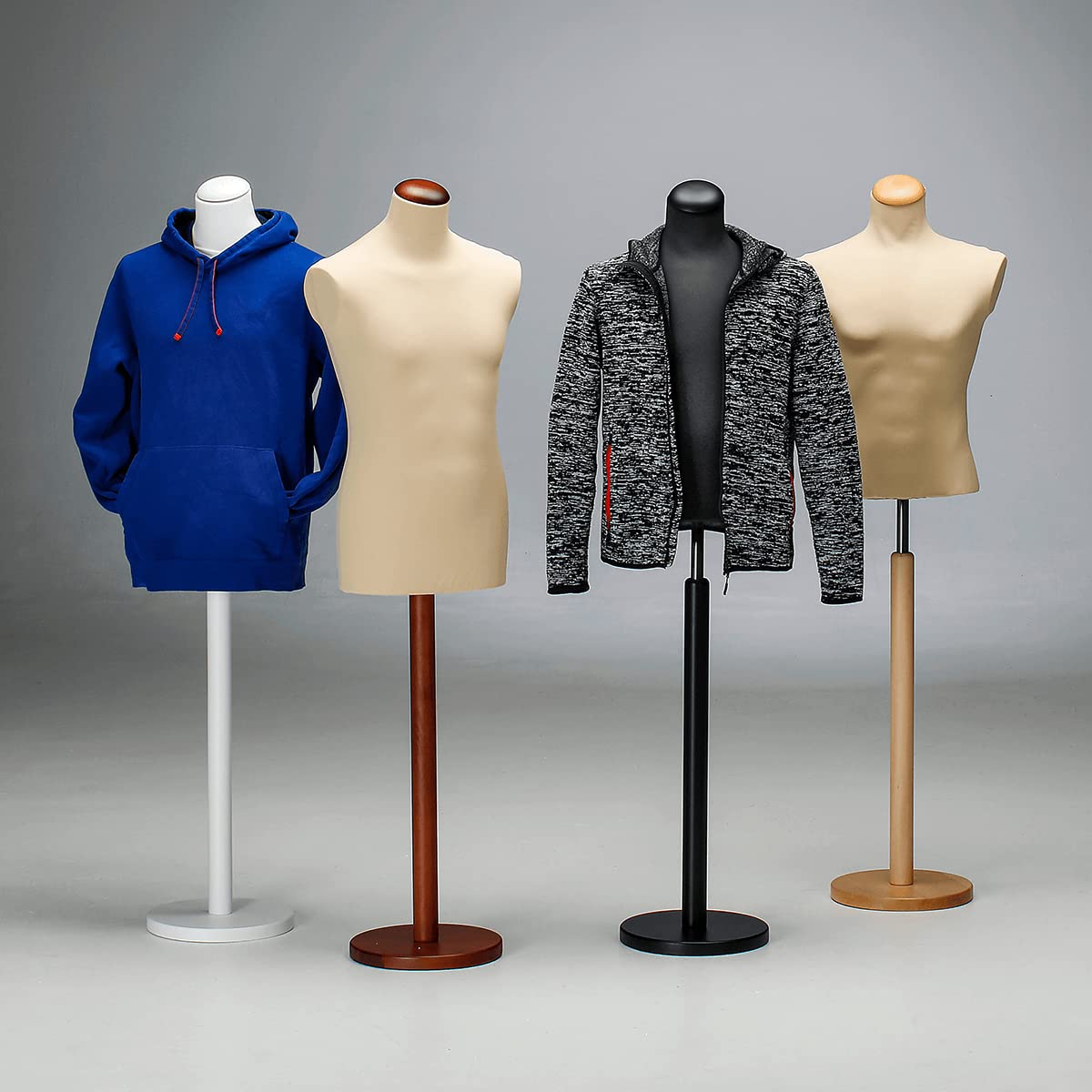 Herren Schaufensterpuppe Schneiderbüste Mannequin Deko-Büste schwarz 78 cm