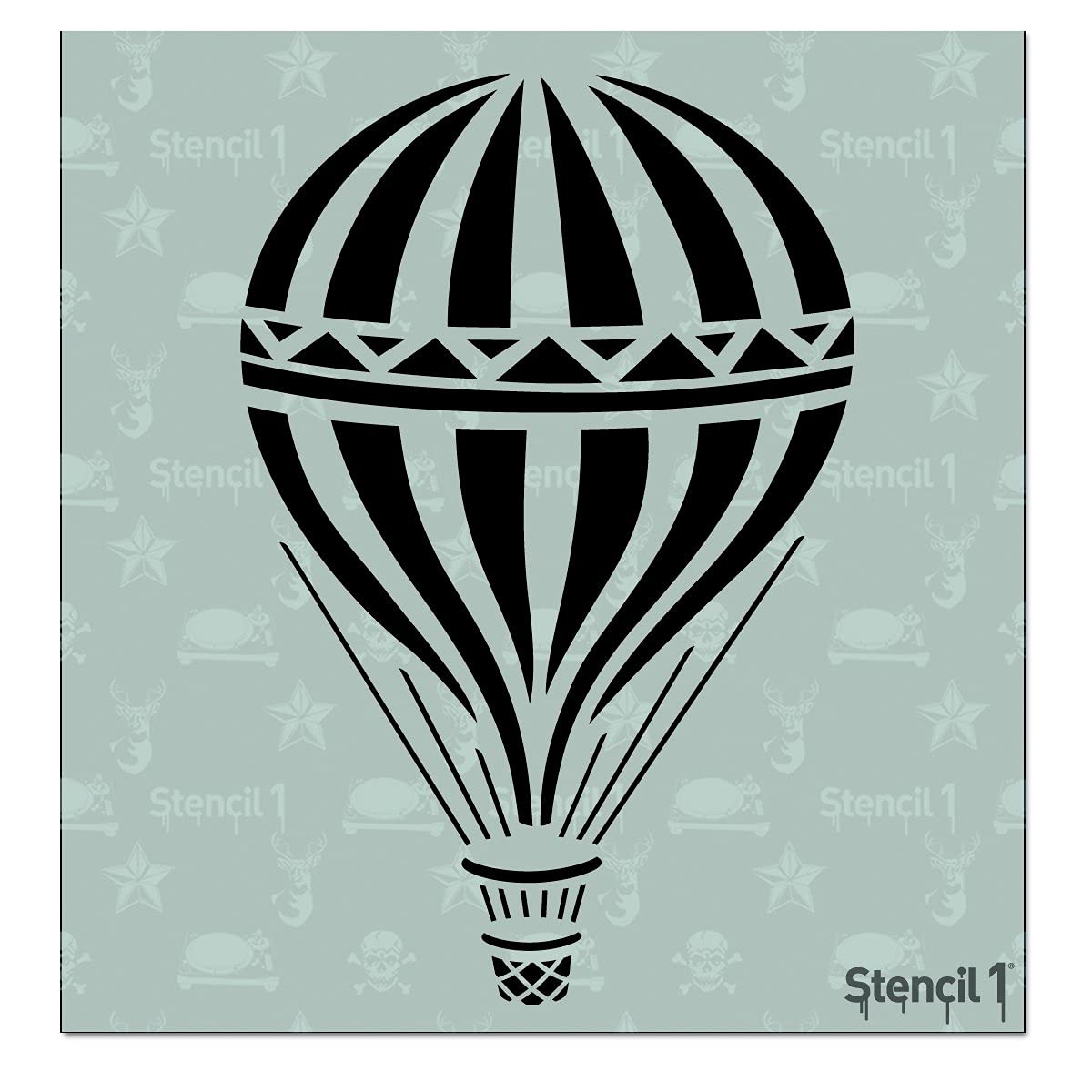Hot Air Balloon Stencil 5.75" x 6" - Durable Quality Reusable Stencils for Painting - Create Stencil Crafts and Decor - Decor on Walls Fabric & Furniture Recyclable Art Craft - 5.75" x 6"
