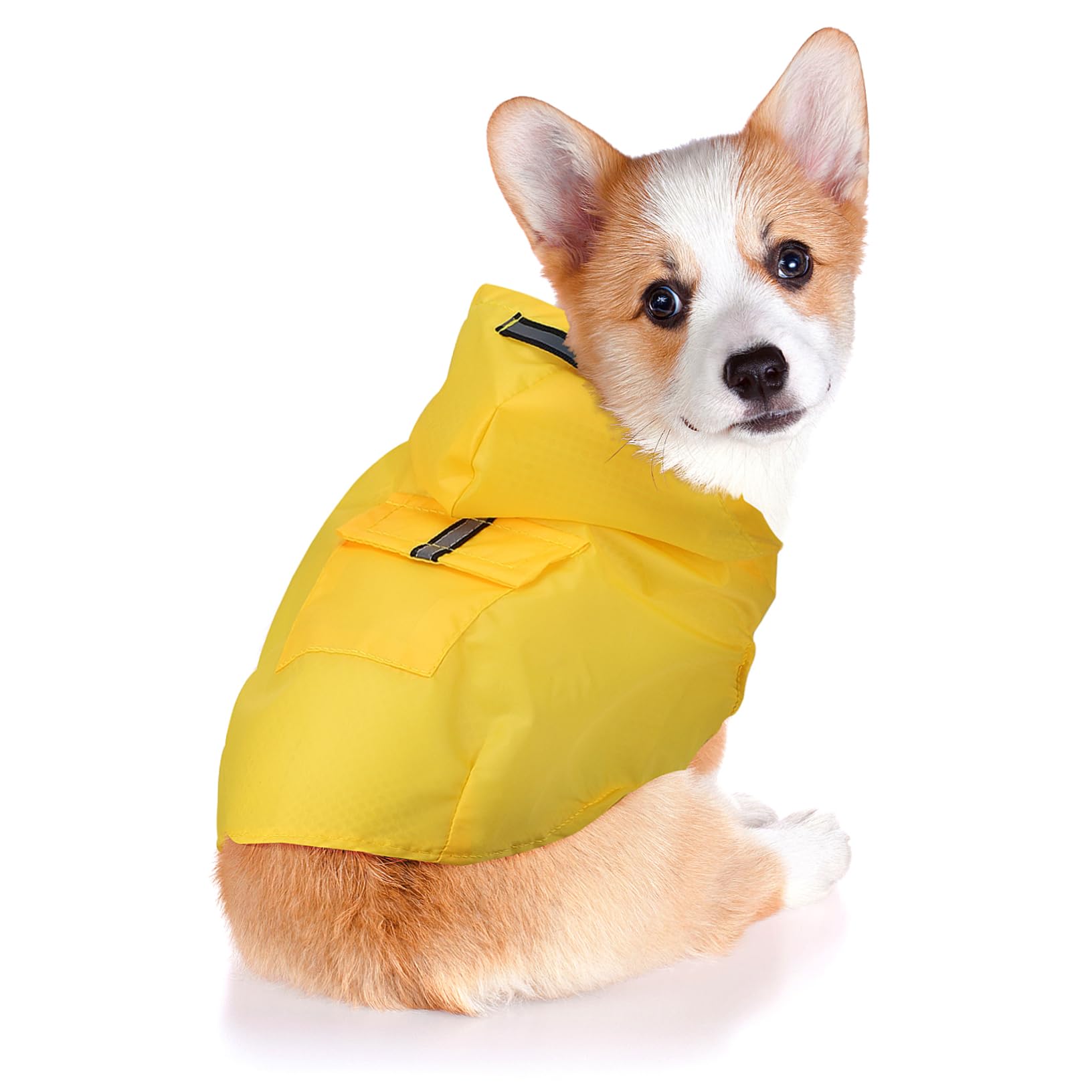 HEMOTON Large Dog Raincoat Waterproof Dog Raincoat with Hood for Outdoor Walks