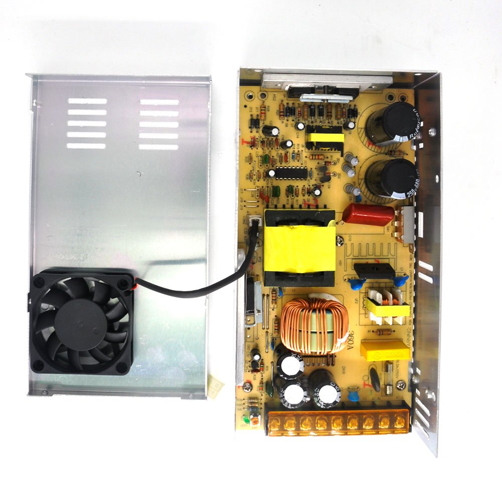 Padarsey Bloc d'alimentation universel régulé CC 24 V 15 A 360 W Entrée AC 110 V/220 V AC pour bandes LED, radio CCTV, ordinateur, projet